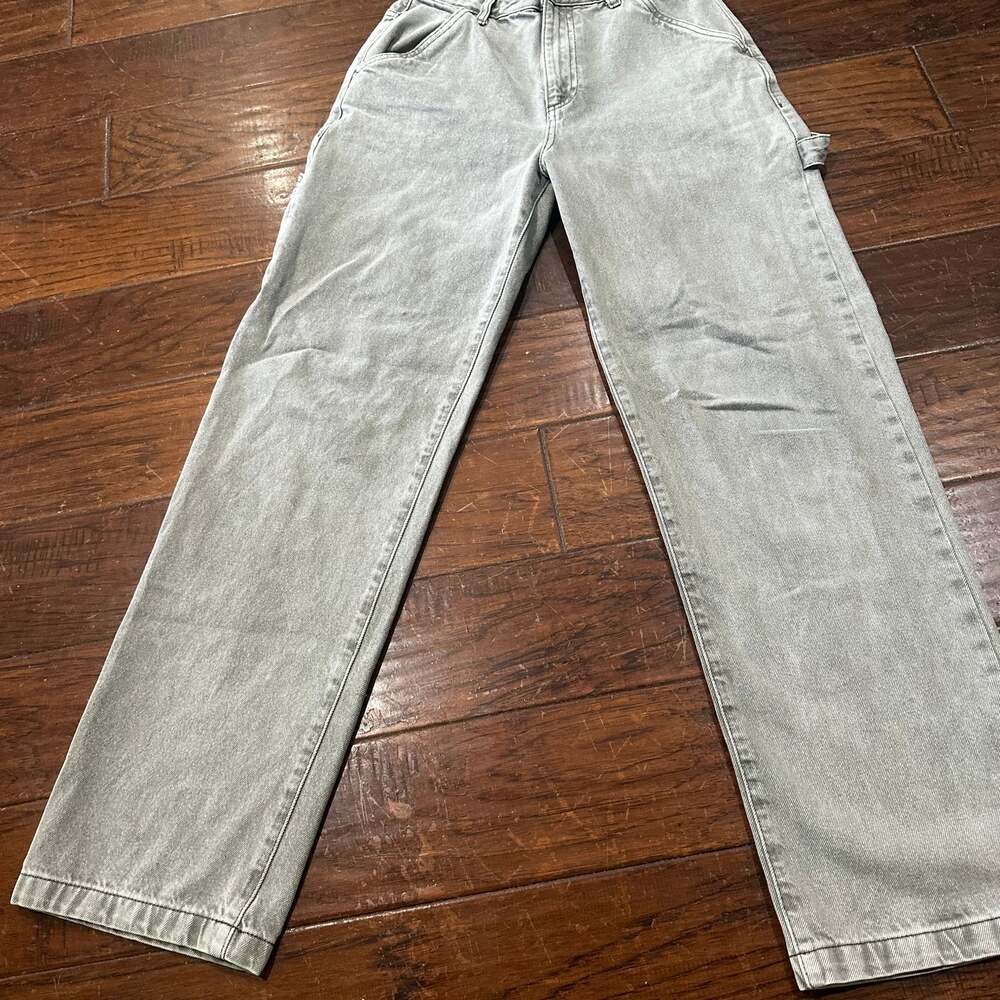 Cotton On Light Gray Straight-Leg Jeans